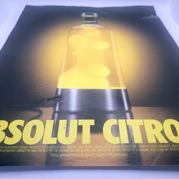 🔵[Absolut Vodka] ABSOLUT CITRON Original 1996 Vintage Magazine Advertisement - Picture 3 of 13